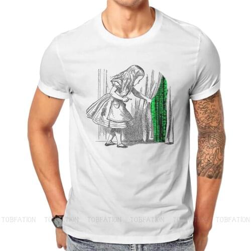 The Matrix Neo Science Fiction Film Follow the White Rabbit Essential Tshirt Mens Clothing Tops Large Cotton O-Neck T Shirt