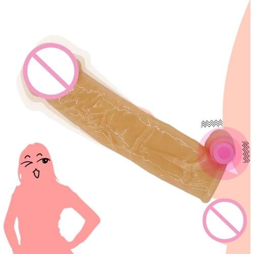 Penis Vibrator Ring Sex Toys For Men Silicone Penis Extender Enlarger Clitoris Stimulator