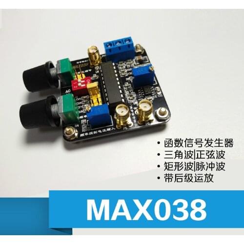 MAX038 Function Signal Generator Module Triangle Wave Sine Wave Square Wave Pulse Band Post Stage Operational Amplifier