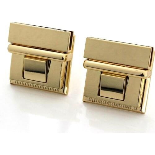 1pcs Metal Push Lock Square Fashion Durable Push Locks Closure Parts for DIY Handbag Shoulder Bag Purse Hardware Accessories