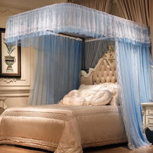 Rail Mosquito Net Summer U-Shaped 1.5M Bed Household 1.8M Floor Type with Bracket 1.2 Encryption 2 M European Style Mosquito Net