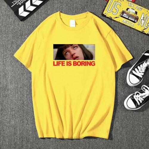 Harajuku Male T-shirt Virgin Mary Mixed Pulp Fiction Mia Wallace T Shirt Men Summer Tshirts Funny Camisetas Novelty Tops Tees