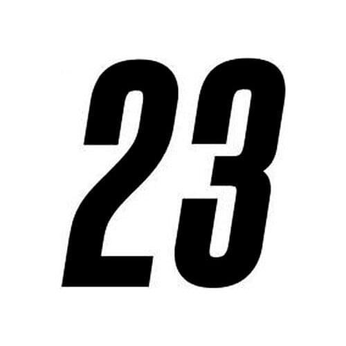 LLY-0605 Personality Cars Stickers Racing Numbers 23 Modeling Decal PVC Auto Accessories Reflective Waterproof Decals Decor