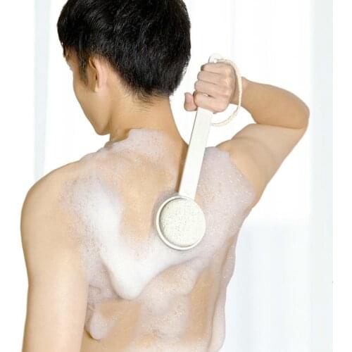 New Xiaomi Youpin Body Brush Both Sides Long Wooden Skin Brush Bath Brush Spa Pumice Silicone Massage Bathroom Accessories