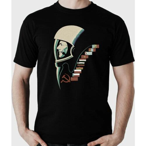 Cccp Russia Retro Space Ussr Gdr Cosmonaut Yuri Gagarin Interkosmos New Famous Brand Mens Brand Slim Clothing Retro T Shirts