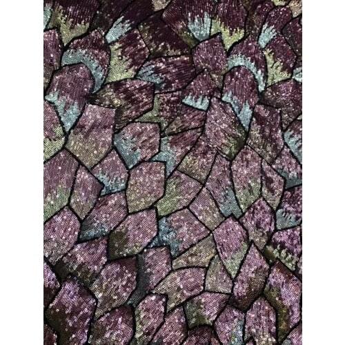 New french design tulle lace with sequins for dress african net lace ZH-9664 high quality