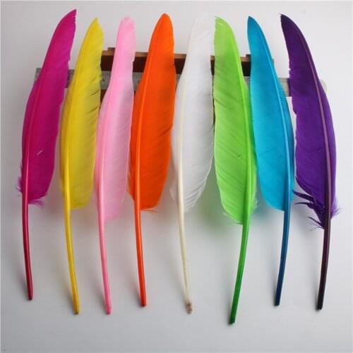 Wholesale 10pcs/lot Natural Goose Feathers For Crafts 12-14inch/30-35cm Feather Clothing DIY Wedding Decoration Plume