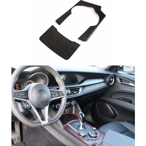 For Alfa Romeo Stelvio Central Console Panel Cover Frame Trim ABS