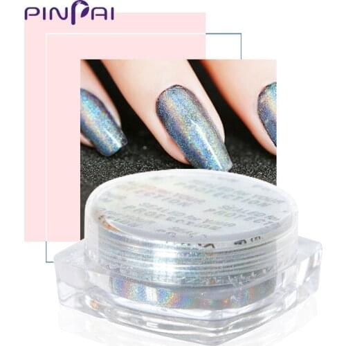 PinPai Nail Peacock Powder Rainbow Effect Laser Nail Art Powder Pigment DIY & Salon Nail Glitter Shining Manicure Beauty Dust