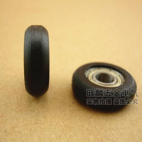 3d printer pulley 6mmx22.5mmx7mm nylon plastic pulley bearing spherical arc bearing include 696ZZ bearing black R6x22.5x7 1pcs