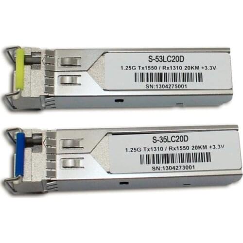 S-35LC20D/S-53LC20D Mikrotik Compatible 1.25G SM SFP LC 20km bidi pair price