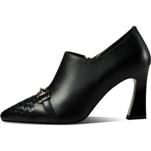 LDHZXC Sexy High Heels Pumps Genuine Leather Sweet Party Women Shoes Women High Heel Shoes Wedding Girls Shoes Women Heels