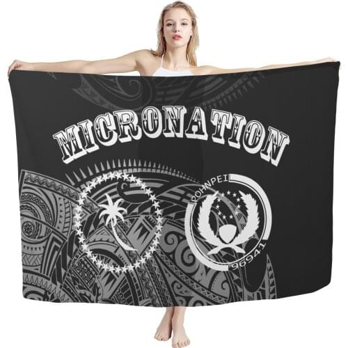 Mixed flag soft multi color DIY custom Sarong Scarf Polynesian style printed Travel Beach Towel household bath towel fine hair