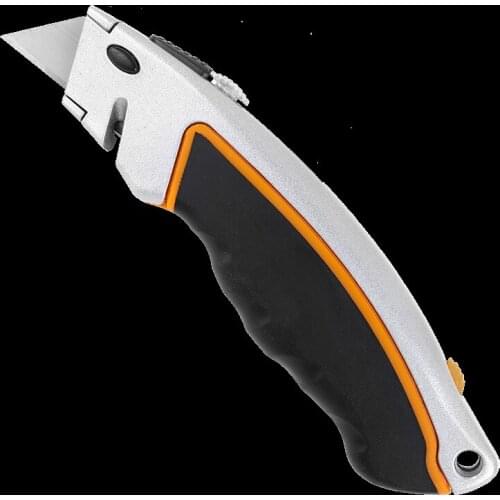 Heavy-duty utility knife wallpaper knife thickened all-steel zinc alloy knife holder industrial tool knife plate cutting knife