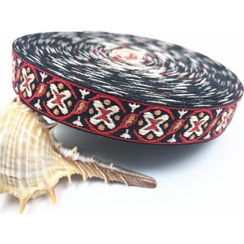 10Yards 15mm 5/8" Sewing Clothing Accessory Floral Embroidery Woven Jacquard Ribbon Wedding Party Accessories Hair Bow Decor