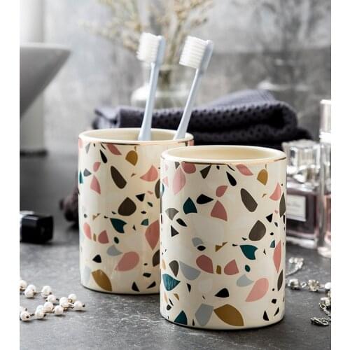 Household products bathroom set 4 pieces hotel bathroom Nordic style ceramic wash set