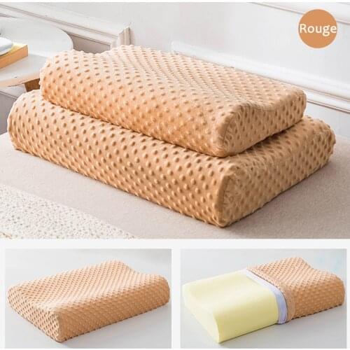 1pc 50x30cm Memory Foam Pillow Fiber Slow Rebound Pillows Massager Orthopedic Latex Neck Pillow Cervical Health Care 5colors