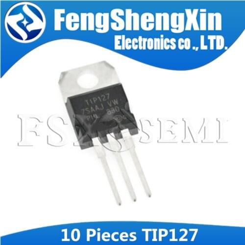 10pcs/lot TIP127 PNP Darlington Power Transistors TO-220