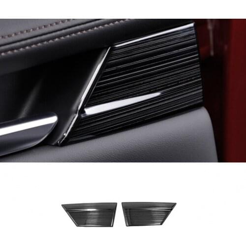 For Mazda 3 2019 2020 Stainless steel Car Rear door inner handle patch Cover Trim Sticker Car Styling Accessories 2pcs