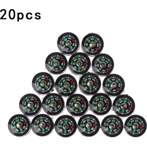 20Pcs 12mm Mini Small Pocket Button Survival Compasses For Hiking Camping Outdoor