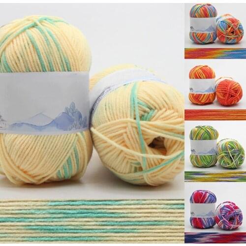 50g Milk Cotton Wool Chunky Yarn Hand Knitting Crochet Sweater Scarf Baby Yarns for 3.5mm Needle Knitwear DIY Crafts