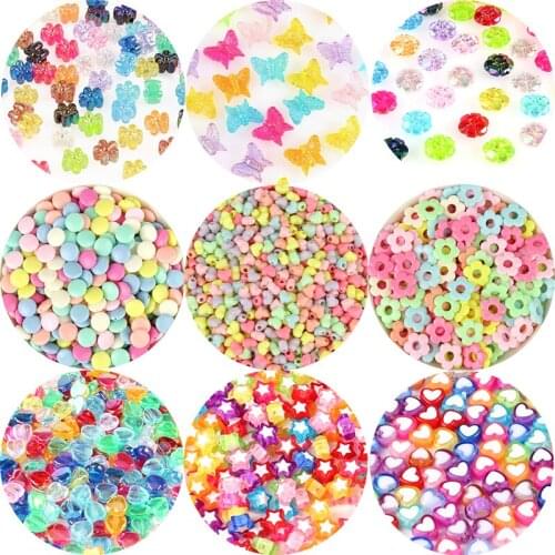 Acrylic Beads Color Various shapes Spacer For Jewelry Making Handmade DIY Jewelry Bracelet Necklace Accessories For Handicrafts