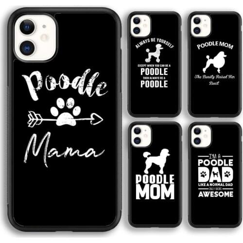 Krajews Awesome Poodle Dad Mom Grandma Phone Case Cover For iPhone 5s SE 6s 7 8 plus X XS XR 11 12 pro max Samsung S7 S8 S9 S10