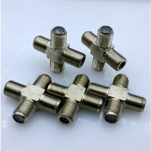 Four-way F type Female Connector for CATV RF Coaxial cable 5pcs/lot