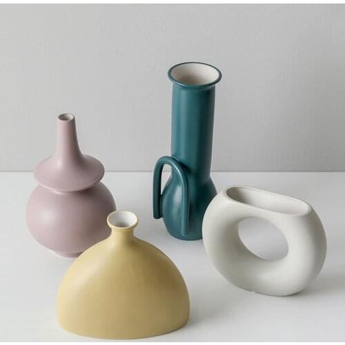 Vase Decoration Living Room Dining Table Bedroom Dried Flower Flower Arrangement Home Desktop Home Entrance Turkish Ceramic Vase