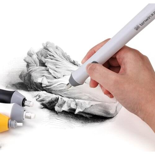 Cute Electric Eraser Kawaii Sketch Mechanical Rubber Drawing Pencil Art Electronic Erasers For Kids Stationery School Supplies