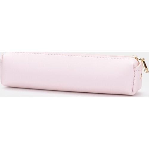 PU leather simple large capacity pencil case student female stationery storage bag creative stationery bag
