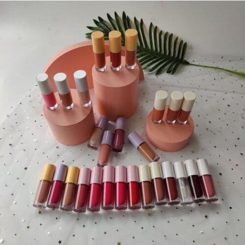 50pcs Private Label Cosmetics Lip Gloss Nude Clear Glossy Lips Makeup Non Sticky Plumping Lipgloss Wholesale