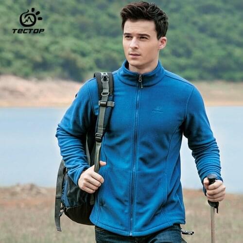 Tectop Mens And Womens Fleece Jacket Outdoor Warm Softshell Jacket Winter Hiking Camping Fleece Breathable Sports Jacket