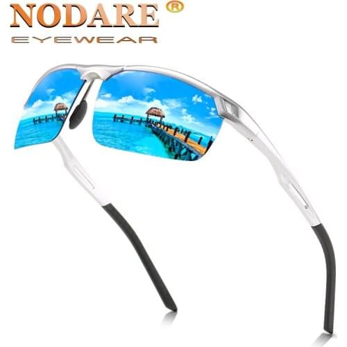 NODARE 2020 Fashion Brand Sunglasses Men Polarized Aluminum Magnesium Frame Male Sun Glasses Driving Fishing Eyewear zonnebril