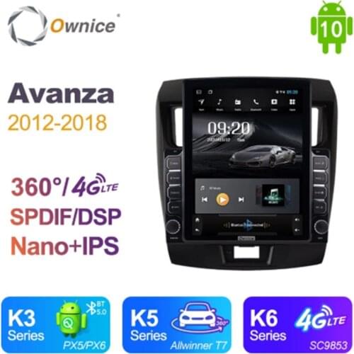 Ownice Android 10.0 Octa 8 Core Car Radio forToyota avanza 2012 2013 2014 2015 2016 GPS Multimedia Stereo PlayerTesla Style