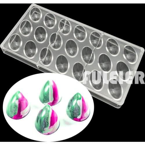 Ellipsoid Shape Polycarbonate Chocolate Mold For Baking Chocolate Factory Cake Candy Mold Confectionery Tool Bakeware