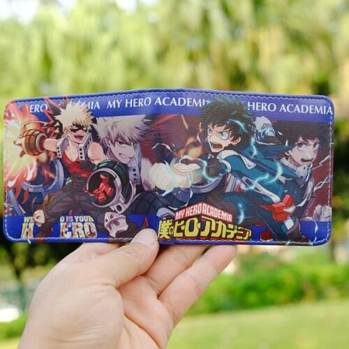 Anime My Hero Academia Bakugo Rubber KATSUKI Coin PU Leather Wallet Purse Bag Holder Layer Cool Hot