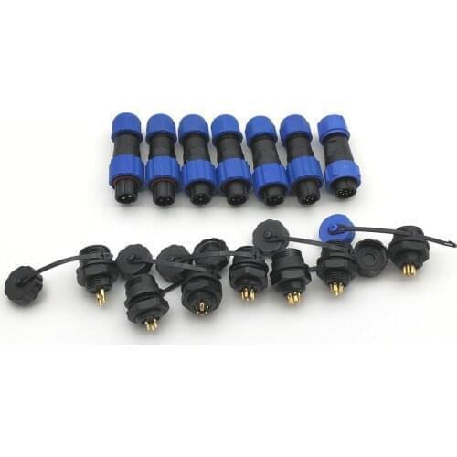 1SET SP16 Waterproof IP68 2/3/4/5/6/7/9 Pin Chassis Panel Mount Aviation Plug Cable Connector