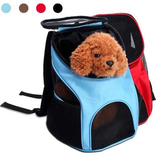 Pet Carrier Backpack Foldable Dog Cat Outdoor Travel Carrier Packbag Portable Zipper Mesh Pet Backpack Pet Out Bag Cat Backpack