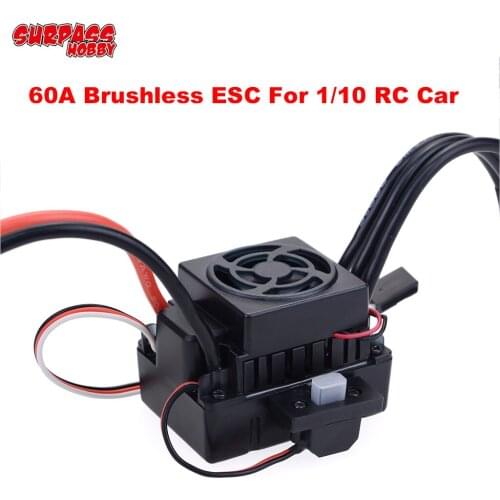 SURPASS HOBBY 60A Waterproof Brushless ESC professional ESC for HSP HPI Tamiya Redcat 1/10 RC Buggy Truck Car
