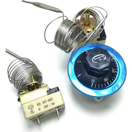 2m cable length 30-110/50-300 centigrade ceramic base mechanical thermostat with 2m cable water heater temperature switch