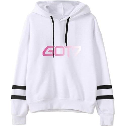 GOT7 Printed oversized Hoodies Women/Men cotton Long Sleeve Hooded Sweatshirts 2019 Hot Sale Casual Trendy Streetwear Clothes