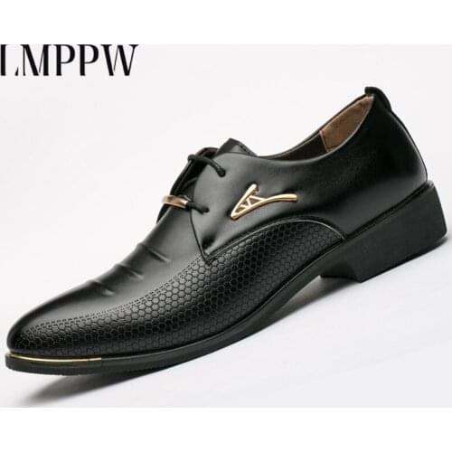 Luxury Classic Man Pointed Toe Dress Shoes Wedding Shoes Oxford Formal Shoes Big Size Fashion Flat Male Casual Leather Shoes 2a