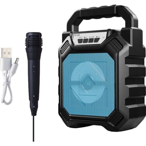 High Power Wireless Bluetooth-compatible Speaker Waterproof Stereo Bass Outdoor Music Player Subwoofer With Microphone