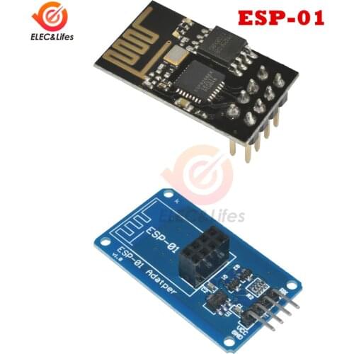 Wi-Fi ESP8266 ESP-01 Temperature Humidity Sensor Module Board WIFI Adapter Board Wireless Module + ESP-01 Adapter Module