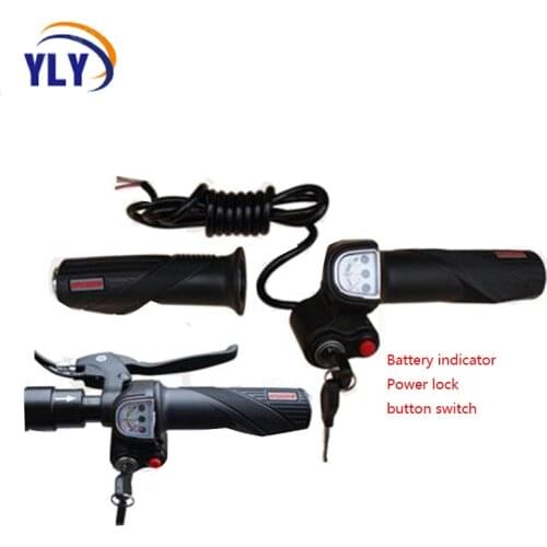 Ebike parts throttle 24V 36V 48V accelerator with key lock for Electric Bike Bicycle/e-bike/electric scooter