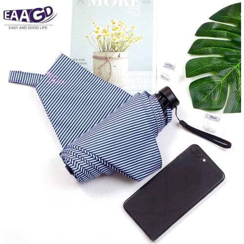 1Pcs Mini Anti-UV Umbrella Windproof Folding Compact Umbrella Portable Lightweight Sun & Rain Umbrellas for Women and Men