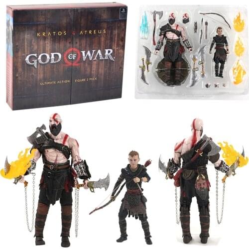 14-20cm NECA God of War Kratos & Atreus Ultimate Collection Action Figure PVC Model Toy Set