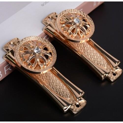 2Pcs Diomand Zinc Curtain Hooks Wall Tie Back Tassel Brush Holder Buckle Coat Hat Hook Curtain Accessories Hanging Home Decor