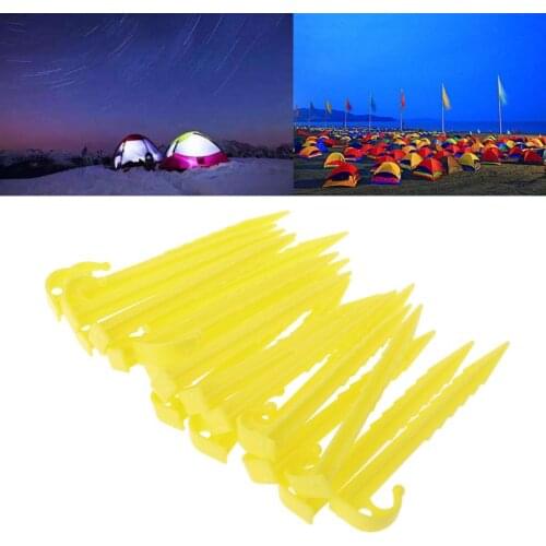 20Pcs Garden Plastic Stakes Tent Pegs for Holding Down the Tents Garden Netting Tarps